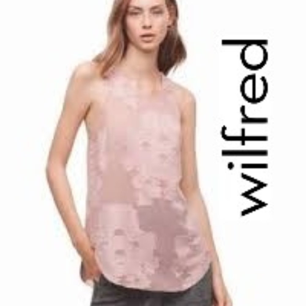 WILFRED ARITZIA Sevres Floral Lace CAMILLE DUSTY ROSE TANK TOP